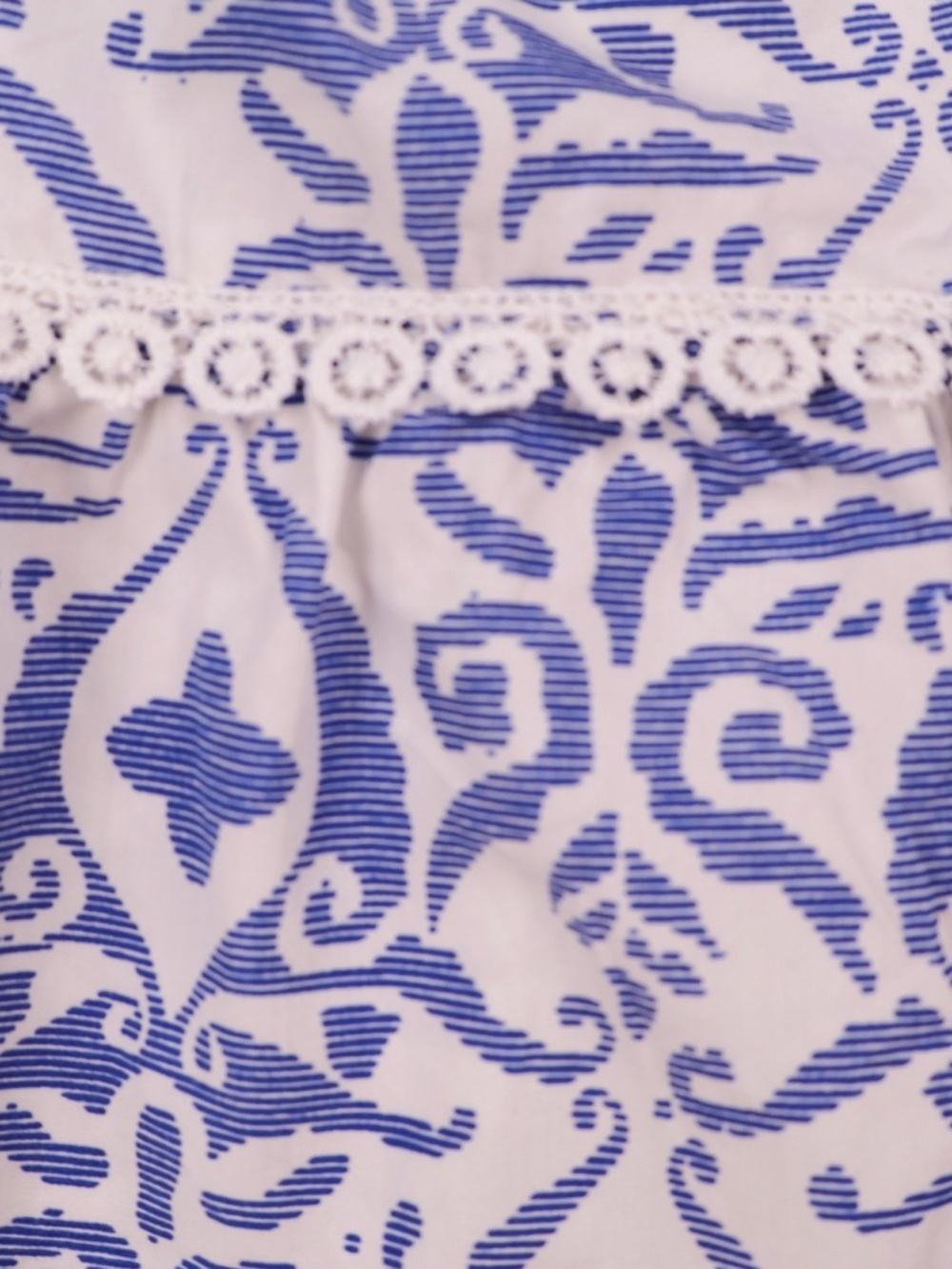 Lapogee Blue White Tile Print Shirt Dress Large - Picture 5 of 8